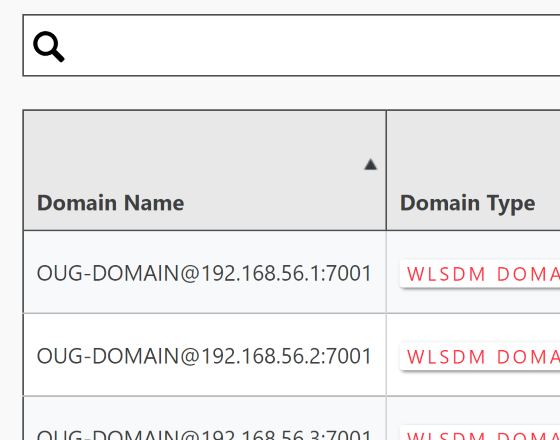WLSDM | WL-OPC WebLogic Domain Asset Management Inventory