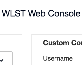 WLST Web Console