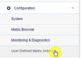 WLSDM Actions: User-Defined Metric Actions